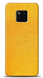 Dafoni Huawei Mate 20 Pro Sarı Parlak Simli Telefon Kaplama