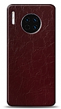 Dafoni Huawei Mate 30 Pro Bordo Electro Deri Görünümlü Telefon Kaplama