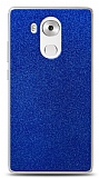 Dafoni Huawei Mate 8 Mavi Parlak Simli Telefon Kaplama