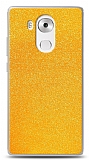 Dafoni Huawei Mate 8 Sarı Parlak Simli Telefon Kaplama
