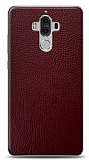 Dafoni Huawei Mate 9 Bordo Deri Görünümlü Telefon Kaplama
