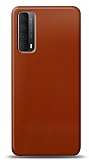 Dafoni Huawei P smart 2021 Metalik Parlak Görünümlü Kırmızı Telefon Kaplama