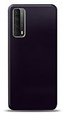 Dafoni Huawei P smart 2021 Metalik Parlak Görünümlü Mor Telefon Kaplama