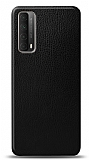Dafoni Huawei P smart 2021 Siyah Deri Görünümlü Telefon Kaplama