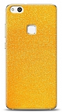 Dafoni Huawei P10 Lite Sarı Parlak Simli Telefon Kaplama