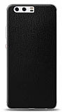 Dafoni Huawei P10 Plus Siyah Deri Görünümlü Telefon Kaplama