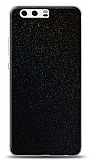 Dafoni Huawei P10 Siyah Parlak Simli Telefon Kaplama