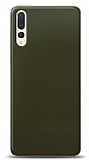 Dafoni Huawei P20 Pro Metalik Parlak Görünümlü Koyu Yeşil Telefon Kaplama