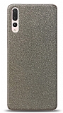 Dafoni Huawei P20 Pro Silver Parlak Simli Telefon Kaplama