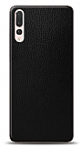 Dafoni Huawei P20 Pro Siyah Deri Görünümlü Telefon Kaplama