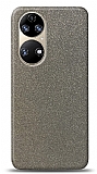 Dafoni Huawei P50 Silver Parlak Simli Telefon Kaplama