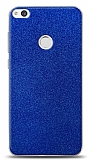 Dafoni Huawei P9 Lite 2017 Mavi Parlak Simli Telefon Kaplama