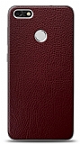 Dafoni Huawei P9 Lite Mini Bordo Deri Görünümlü Telefon Kaplama