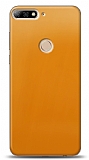 Dafoni Huawei Y7 2018 Metalik Parlak Görünümlü Sarı Telefon Kaplama