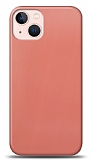 Dafoni iPhone 13 Mini Metalik Parlak Görünümlü Pembe Telefon Kaplama