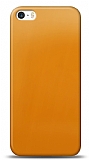 Dafoni iPhone SE / 5 / 5S Metalik Parlak Görünümlü Sarı Telefon Kaplama