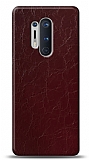 Dafoni OnePlus 8 Pro Bordo Electro Deri Grnml Telefon Kaplama