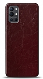 Dafoni OnePlus 9R Bordo Electro Deri Grnml Telefon Kaplama