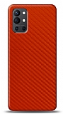 Dafoni OnePlus 9R Kırmızı Karbon Görünümlü Telefon Kaplama