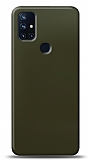 Dafoni OnePlus Nord N10 5G Metalik Parlak Grnml Koyu Yeil Telefon Kaplama