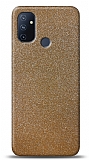 Dafoni OnePlus Nord N100 Gold Parlak Simli Telefon Kaplama