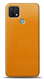 Dafoni Oppo A15 Metalik Parlak Görünümlü Sarı Telefon Kaplama