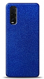 Dafoni Oppo Find X2 Mavi Parlak Simli Telefon Kaplama