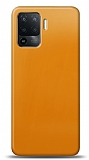 Dafoni Oppo Reno5 Lite Metalik Parlak Görünümlü Sarı Telefon Kaplama