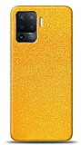 Dafoni Oppo Reno5 Lite Sarı Parlak Simli Telefon Kaplama