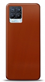 Dafoni Realme 8 Pro Metalik Parlak Görünümlü Kırmızı Telefon Kaplama