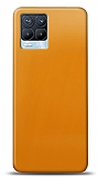 Dafoni Realme 8 Pro Metalik Parlak Görünümlü Sarı Telefon Kaplama