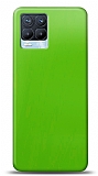 Dafoni Realme 8 Pro Metalik Parlak Görünümlü Yeşil Telefon Kaplama