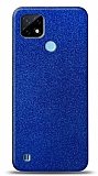 Dafoni Realme C21 Mavi Parlak Simli Telefon Kaplama
