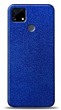 Dafoni Realme C25 Mavi Parlak Simli Telefon Kaplama