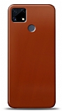 Dafoni Realme C25 Metalik Parlak Görünümlü Kırmızı Telefon Kaplama