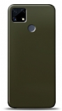 Dafoni Realme C25 Metalik Parlak Görünümlü Koyu Yeşil Telefon Kaplama