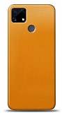 Dafoni Realme C25 Metalik Parlak Görünümlü Sarı Telefon Kaplama