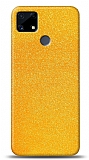Dafoni Realme C25 Sarı Parlak Simli Telefon Kaplama