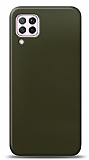 Dafoni Samsung Galaxy A12 Metalik Parlak Grnml Koyu Yeil Telefon Kaplama
