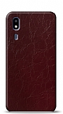Dafoni Samsung Galaxy A2 Core Bordo Electro Deri Grnml Telefon Kaplama