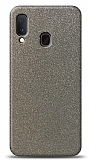 Dafoni Samsung Galaxy A20E Silver Parlak Simli Telefon Kaplama