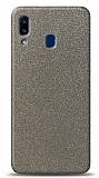 Dafoni Samsung Galaxy A20S Silver Parlak Simli Telefon Kaplama