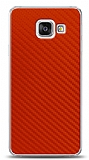 Dafoni Samsung Galaxy A3 2016 Kırmızı Karbon Görünümlü Telefon Kaplama