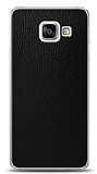 Dafoni Samsung Galaxy A3 2016 Siyah Deri Görünümlü Telefon Kaplama