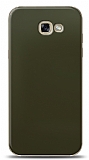 Dafoni Samsung Galaxy A3 2017 Metalik Parlak Görünümlü Koyu Yeşil Telefon Kaplama