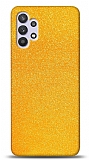 Dafoni Samsung Galaxy A32 4G Sarı Parlak Simli Telefon Kaplama