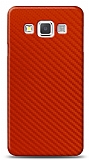 Dafoni Samsung Galaxy A5 Kırmızı Karbon Görünümlü Telefon Kaplama