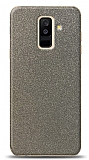 Dafoni Samsung Galaxy A6 Plus 2018 Silver Parlak Simli Telefon Kaplama