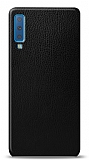 Dafoni Samsung Galaxy A7 2018 Siyah Deri Görünümlü Telefon Kaplama
