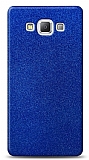 Dafoni Samsung Galaxy A7 Mavi Parlak Simli Telefon Kaplama